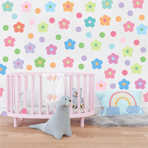 Calcomanía de pared de PVC de dibujos animados pegatinas colorido girasol autoadhesivo decorativo arte de pared pegatina para dormitorio aula - Product Image 3