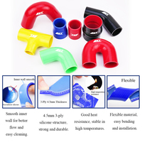 Manguera de Silicona Flexible de Alto Rendimiento para Radiador Automotriz, 51-63mm, Codo Reductor de 45, 90, 135 y 180 Grados, Manguera de Silicona en Forma de H