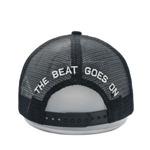 Gorra Trucker Negra Personalizada de 5 Paneles de Algodón y Poliéster con Logotipo Bordado, Gorra Trucker OEM de Alta Calidad - Product Image 3