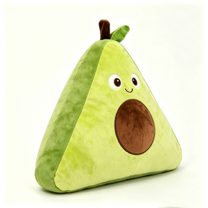 Cojín personalizado de frutas suaves y aterciopeladas, diseño de triángulo de aguacate de peluche, peluche de aguacate en forma de cuña triangular - Product Image 4