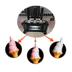 Stock de fábrica, superventas, compresor de marca Popular de verano, gran capacidad, tres cabezales, 20-28 L/h, máquina de helados de servicio suave - Product Image 2