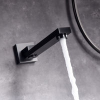 Système de douche thermostatique à effet pluie avec pommeau de douche carré à main pour salle de bain, hôtel, spa, toilettes