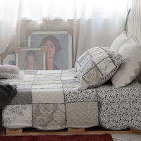 Draps de lit grande taille, parure de lit, couvre-lit en coton imprimé, super king