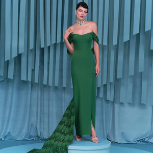 Robe de soirée élégante Jancember LSZ645, vert émeraude, sirène, satin, robe de bal, robe de soirée formelle - Product Image 1
