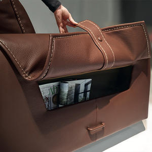 Sofá de Cuero Vacuno de Primera Calidad con Función de Almacenamiento, Forma Recta, Muebles de Sala de Estar Totalmente en Cuero Genuino - Product Image 2