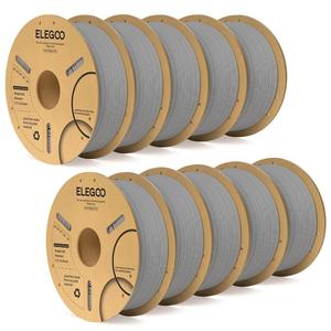 เส้นพลาสติกสำหรับเครื่องพิมพ์สามมิติ Elegoo Rapid PLA+ สีเทา น้ำหนัก 10 กก. เส้นผ่านศูนย์กลาง 1.75 มม. วัสดุสำหรับงานขึ้นรูป TPE/PCL/HIPS/PETG/TPU/ABS/PA/PP/PPS - Product Image 1
