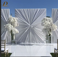 Support de présentation en métal creux JINDA, blanc, pour rideaux de mariage, toile de fond, décoration de fête