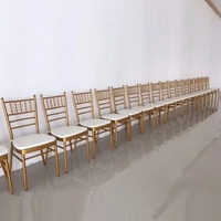 Chaises de banquet commerciales empilables modernes très vendues, finition dorée en acier inoxydable, pour hôtels et appartements