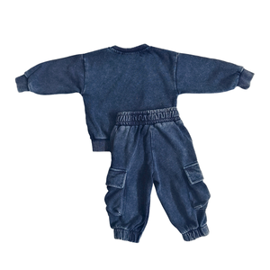 कूल लड़कों एसिड वॉश बच्चों को जेगर साइड पैंट थोक बच्चों के कपड़े - Product Image 6