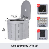 Toilette d'urgence mobile extérieure pliante Portable nouvelles fournitures de voyage ABS pour véhicule Camping et randonnée