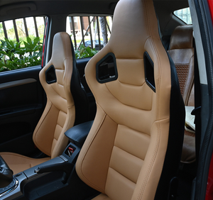 <span class=keywords><strong>Asientos</strong></span> Deportivos <span class=keywords><strong>Recaro</strong></span> Reclinables de Cuero PVC Negro con Costuras Negras y Respaldo de Cuero Carbono - Product Image 5