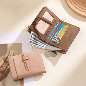 Cartera Bifold de Cuero Sintético PU para Mujer, Estilo Fresco y Compacto, Monedero Plegable, Tarjetero al por Mayor - Product Image 2