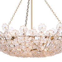 Lustre moderne de luxe en forme de fleur en cristal pour la maison, suspension design pour salon, décoration dorée pour plafond
