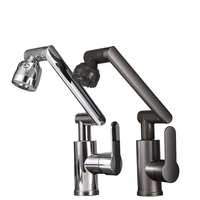 Robinet de lavabo moderne en ABS, sans contact, à capteur, montage sur plan, mélangeur d'eau chaude/froide avec noyau de valve en céramique