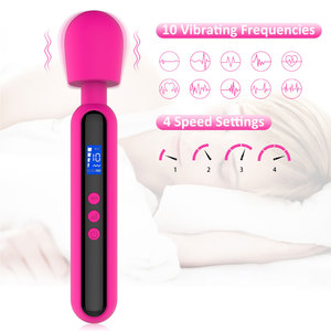 LCD potente masajeador de espalda eléctrico de mano vibradores silenciosos masajeador de varita Personal juguete para regalo para adultos para mujeres pareja % - Product Image 2