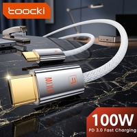 Cable Trenzado USB Tipo-C de Carga Rápida Turbo de Alta Velocidad Toocki de 100W con Conductor de Aleación de Zinc para Mi 15 Pro/Redmi/OPPO/Vivo