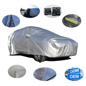 Haute qualité tous temps personnalisé Auto extérieur Polyester bâche de voiture ajustement universel <span class=keywords><strong>Protection</strong></span> Anti-ultraviolet pour le stationnement extérieur - Product Image 4