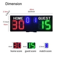 Compteur de points électronique pour padel GANXIN avec logo personnalisé, tableau de scores de tennis numérique professionnel à LED avec contrôle par montre