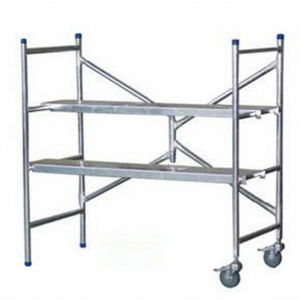 Mini échafaudage mobile pliable en acier, design industriel moderne, revêtement en poudre, utilisation en extérieur - Product Image 6