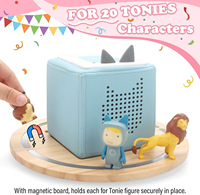 Plateau de rangement rotatif en bois naturel pour figurines Tonies, présentoir magnétique, organisateur de personnages de jouets audio pour chambre d'enfant ODM