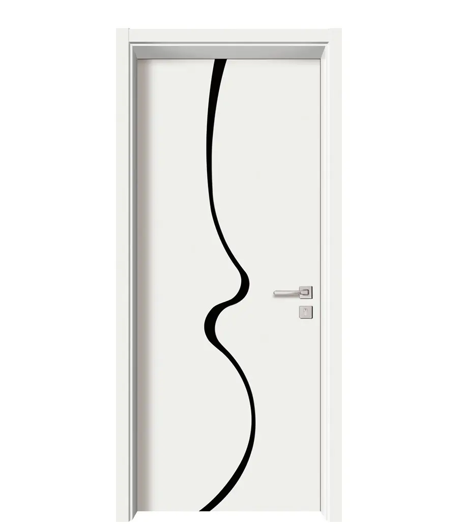 Popular Design Security Pattern Decorative Interior Main Natural Solid Teak Oak Wooden Door For Bedroom