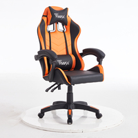 Chaise de jeu pivotante en similicuir PU pour bureau et PC, avec hauteur réglable et inclinaison
