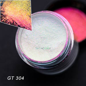 Shengzhu Aurora pigmento colore che cambia polvere per Nail Art Aurora Glitter Glitter per unghie in polvere di perle cromate unghie pigmento - Product Image 5