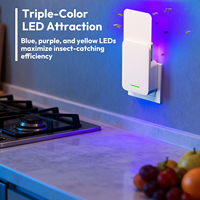 Le plus récent piège à mouches électronique enfichable avec lumière LED UV tueur de moustiques d'intérieur pour chambre salon attrape-insectes volants