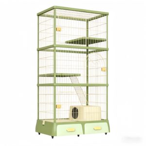 Gabbia per Gatti da Interno Extra Large, Villa a Due Piani con Ampio Spazio, Cuccia per Gatti per Tutte le Stagioni - Product Image 1