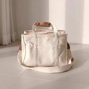Canvas Shopping <b>Tote</b> <b>Bag</b> Multifunctional Thick Canvas Sling <b>Tote</b> <b>With</b> <b>Pocket</b> and Zipper Fashion <b>Bag</b> - Product Image 1