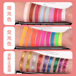 Ensemble de peinture faciale à base d'eau de 54 couleurs, <span class=keywords><strong>kit</strong></span> de <span class=keywords><strong>maquillage</strong></span> cosplay avec pinceaux d'art, pochoirs, pierres précieuses pour la peinture corporelle - Product Image 5