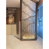 Écran en fibre de verre de cloison de verre de profil en aluminium de conception moderne pour la fenêtre intérieure en verre fixe de maison pour la cuisine chambre à coucher
