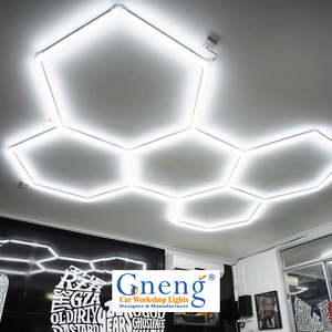 Fabricants vendant des luminaires de plafond à intensité variable pour salon, supermarché, lumière hexagonale pour salle de sport - Product Image 3