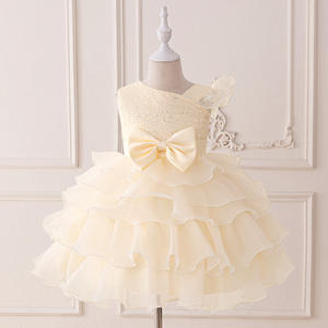 Abito da ballo vestiti per feste per bambini matrimonio abito da principessa con perle e decorazioni modello per ragazze di fiori piccole spose - Product Image 4