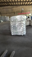 Cage de stockage en acier à mailles métalliques pliables, conteneur à palettes empilable, galvanisé à chaud, capacité de 500 kg, utilisation en entrepôt