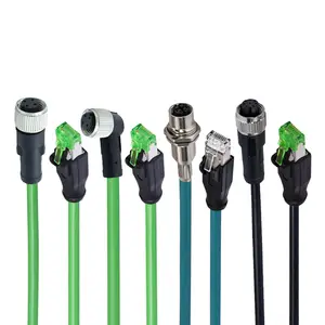 M12 Rj45-Stecker an M12 A B C D X-Code Rundst ecker Rj45-Kabelstecker mit Sensor kabel Wasserdicht