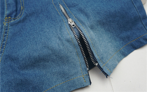 Femme Nouveau Stylish <span class=keywords><strong>Short</strong></span> <span class=keywords><strong>Jeans</strong></span> Plus Size Shorts With Zippers Fashion Slim and High Waist Denim Summer Men Casual Adults Medium - Product Image 4