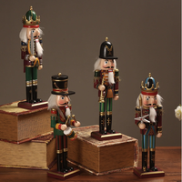 Figurine de casse-noisette en bois réaliste moderne, 30 cm, décoration d'intérieur, boîte durable pour salon, armoire à vin