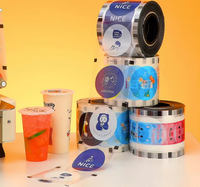 Films d'étanchéité personnalisés en rouleau pour gobelets en papier mat, pour thé au lait, jus, café, boissons – Film de scellage plastique pour gobelets en plastique et en papier