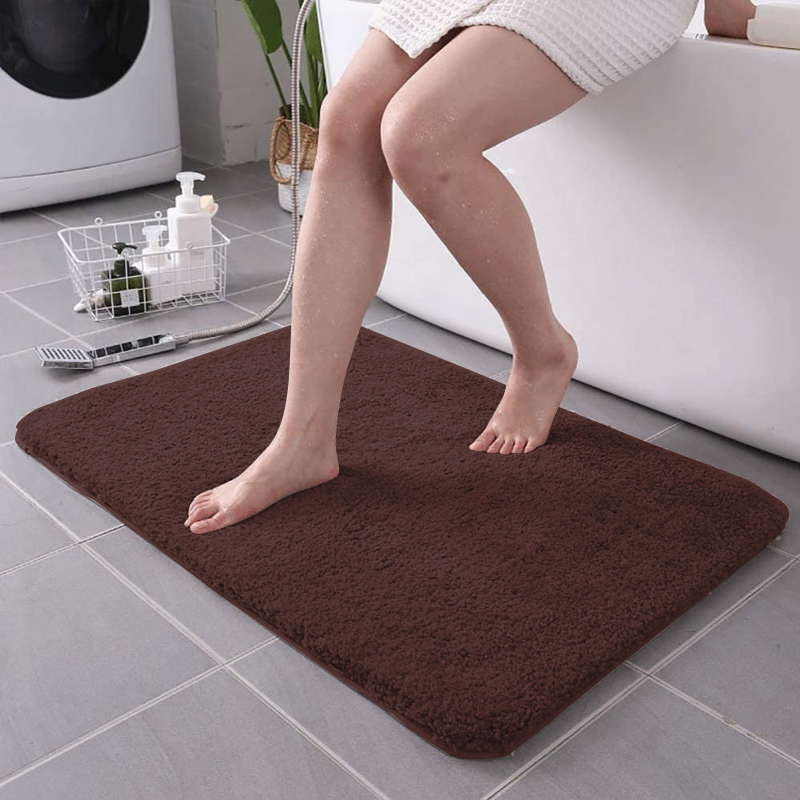 Пышные миниюбки резины с роскошным фирменным логотипом Коврики для ванной комнаты из 3 предметов ковры комплект теплого пола Абсорбент моющиеся дома Супер