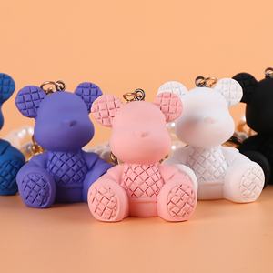 Porte-clés Ours en Bambou de Dessin Animé, Pendentif Mignon pour Clés de Voiture, Décoration Délicate pour Sac, Petits Cadeaux - Product Image 2