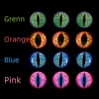 50 Stück/Packung 3mm bis 12mm 5D Angelköder-Augen Realistische Fischereiaugen für die Herstellung von Angelködern Fliegenbinden Streamer Köder Bastelarbeiten