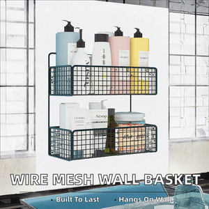 Canasta de Almacenamiento Multifuncional de Alambre de Hierro para Montar en la Pared, de Alta Calidad, para Organización del Hogar, Suministro de Fábrica <span class=keywords><strong>DSH</strong></span> - Product Image 2