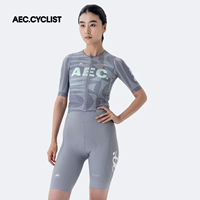 Maillot de cyclisme pour femme AEC.CYCLIST, manches courtes, séchage rapide, respirant, en spandex/polyester, pour vélo de route, VTT, course, impression numérique