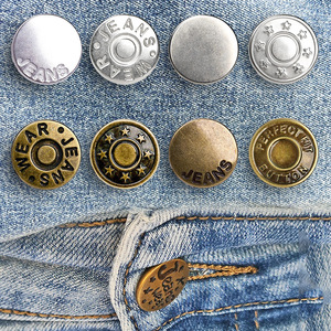 Boutons sans couture pour jeans, ajustement de la taille, sans couture, ceinture réglable et accessoires à bouton-poussoir. - Product Image 1