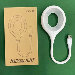 Đèn Ngủ Điều Khiển Bằng Giọng Nói Cầm Tay Có Thể Gập Lại Đèn <span class=keywords><strong>USB</strong></span> Đèn Vòng Siêu Sáng <span class=keywords><strong>3</strong></span> Chế Độ Chiếu Sáng Đèn Bàn <span class=keywords><strong>LED</strong></span> Thông Minh Cắm Vào - Product Image 1