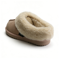 Bottes de neige OEM/ODM en gros, personnalisables avec logo, pour femmes coréennes, chaussures chaudes d'automne et d'hiver en cuir de mouton et de vache, pantoufles d'extérieur