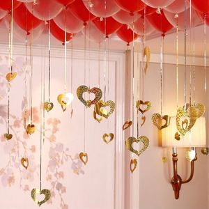 Propuesta romántica boda habitación cumpleaños escena fiesta decoración 100 Uds láser lentejuelas doble amor globo colgante - Product Image 1