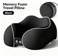 Oreiller de voyage ergonomique en mousse à mémoire de forme en U, personnalisable avec logo, lavable, réglable et portable pour avion et voiture