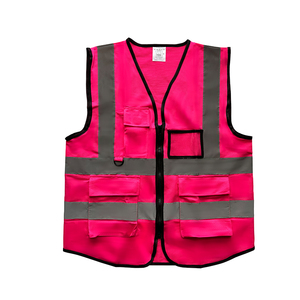 CITICITYHigh Visibility Pink Safety Reflective Vest Protection Reflector <b>Jacket</b> for Construction <b>Workers</b> - Product Image 1
